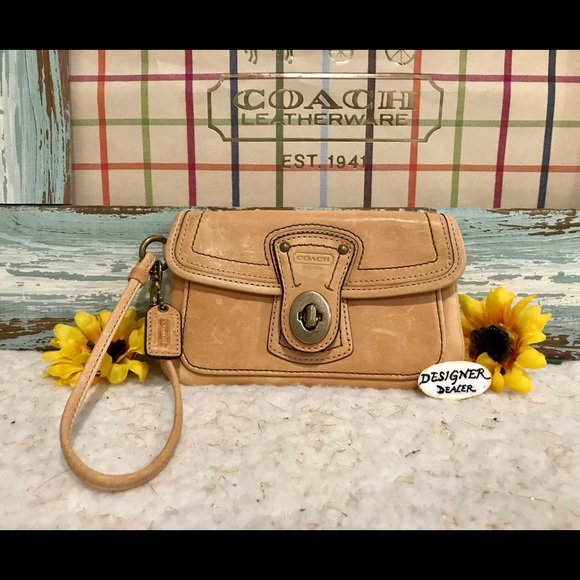 Coach Handbags - COACH Legacy 65th Anniversary Flap Wristlet VGC! Camel